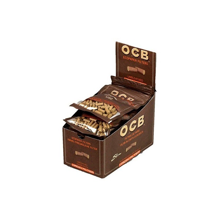 Filtros De Algodon OCB Slim Virgin 6mm (10 x 150 Unidades) de