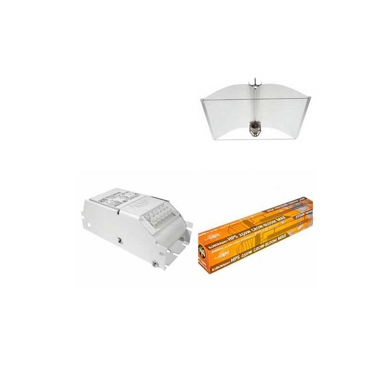 Kit 250 W Eti + Adjust-a-wings® Medium Profesional + Pure Light Hps 250 W Grow-Bloom Max Kit 250 W Eti + Adjust-a-wings® Medium Profesional + Pure Light Hps 250 W Grow-Bloom Max