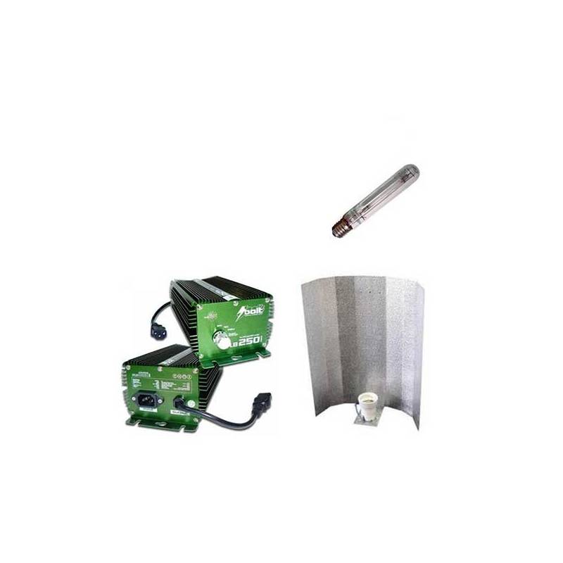Kit 250 W Bolt + Reflector Stuco + Pure Light Mh 250 W Grow Kit 250 W Bolt + Reflector Stuco + Pure Light Mh 250 W Grow