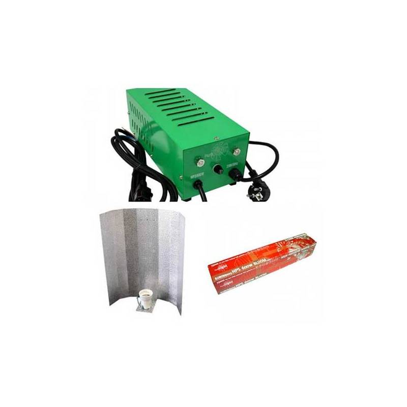 Kit Balastro 600 W Pure Light Plug & Play + Reflector Stuco + Pure Light Hps 600 W Bloom