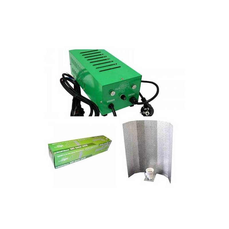 Kit Balastro 600 W Pure Light Plug & Play + Reflector Stuco + Kit Balastro 600 W Pure Light Plug & Play + Reflector Stuco +