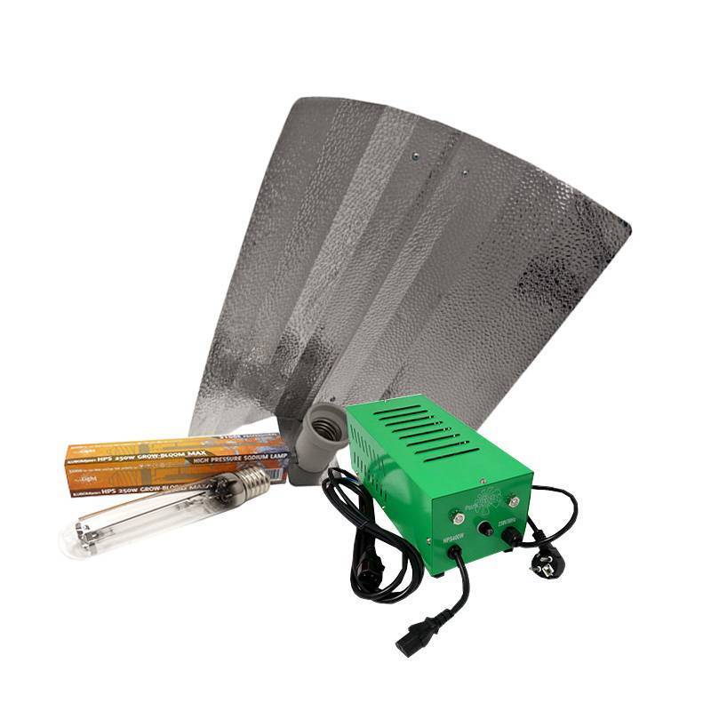 Kit Iluminación Balastro 600 W Pure Light Plug & Play + Reflector Stuco + Pure Light Hps 600 W Grow-Bloom Max