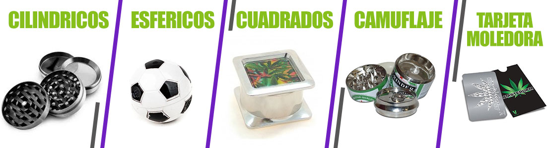 Diferentes formas de grinder