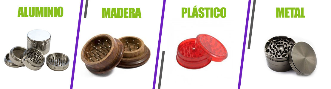 Diferentes materiales grinder