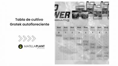 Tabla de cultivo Grotek autofloreciente